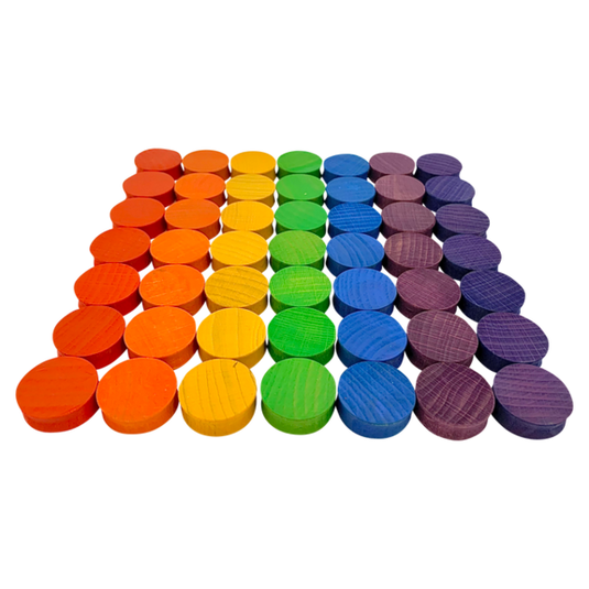 Papoose Toys Papoose Toys Mini Rainbow Concave 4cm 49pc