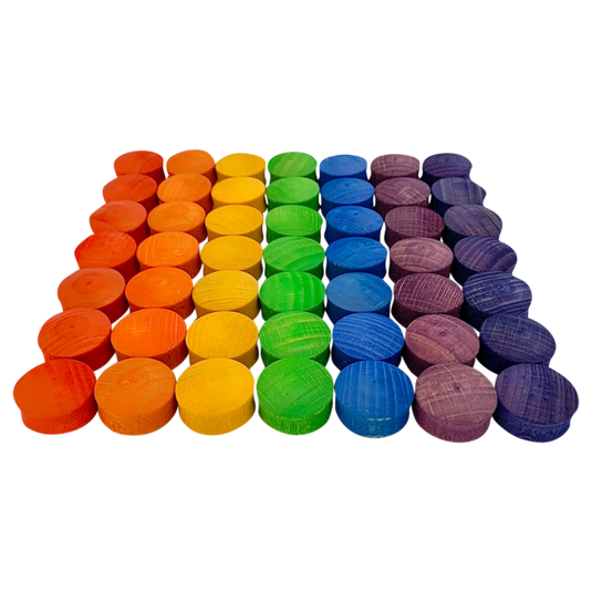 Papoose Toys Papoose Toys Mini Rainbow Convex 49pc