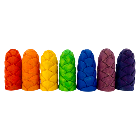Papoose Toys Papoose Toys Mini Rainbow Flower Bud Lr 7pc