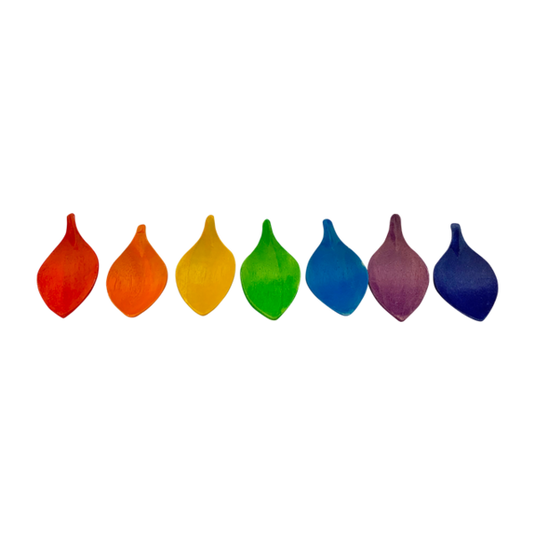 Papoose Toys Papoose Toys Mini Rainbow Leaf Bowls 7pc