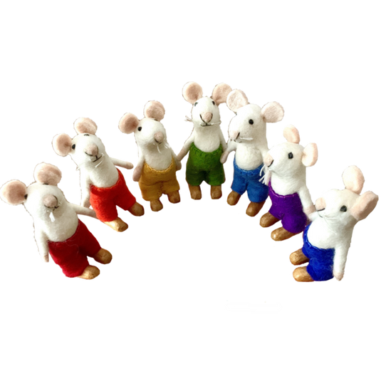 Papoose Toys Papoose Toys Rainbow Mice 7pc