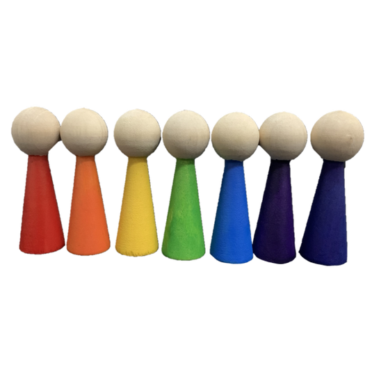 Papoose Toys Papoose Toys Rainbow People 7pc
