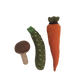 Papoose Toys Papoose Toys Vegetable Carrot, Zucchini, Mushroom