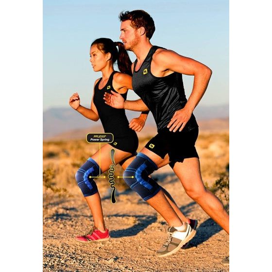 Afbeelding laden in galerijviewer, Pflexx Kniebandage Compression unisex blauw per set maat XS
