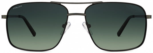 Polar Zonnebril Aviator 672 gepolariseerd Cat. 3 RVS zilver zwart