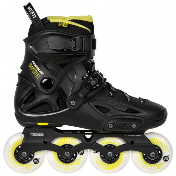 Afbeelding laden in galerijviewer, Powerslide Inline skates Imperial One 88A hardboot zwart mt 43 44
