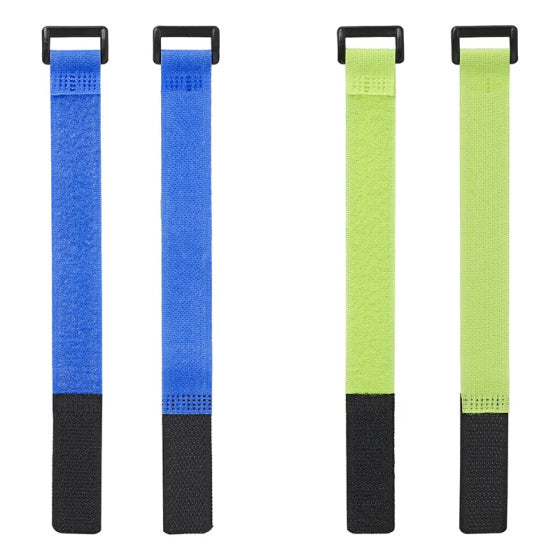 Afbeelding laden in galerijviewer, Proplus Kabelbinders klittenband 8 stuks blauw groen
