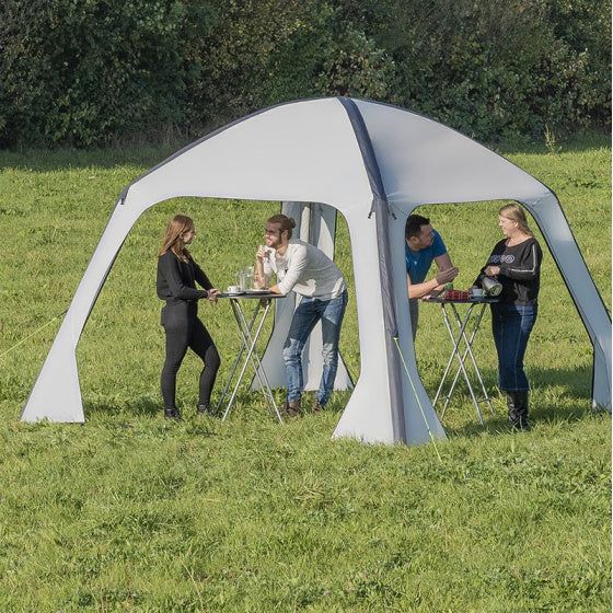 Afbeelding laden in galerijviewer, Proplus Partytent opblaasbaar 365 x 365 cm lichtgrijs
