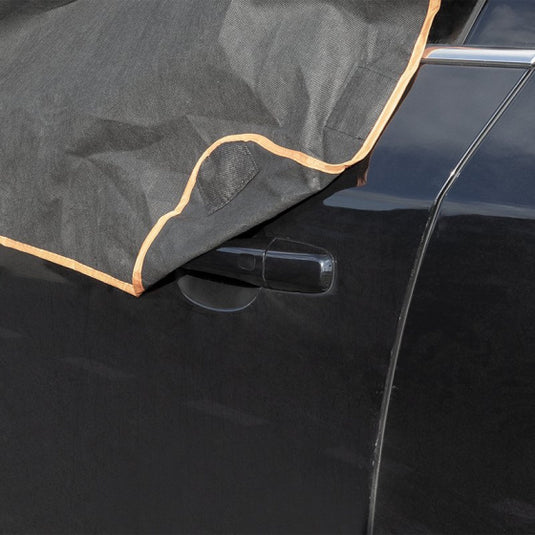 Proplus Raamafdekking 345 x 105 cm met magneten grijs zwart