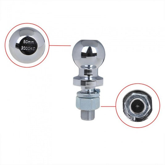 Proplus Trekhaakkogel 50 mm M22 recht staal zilver