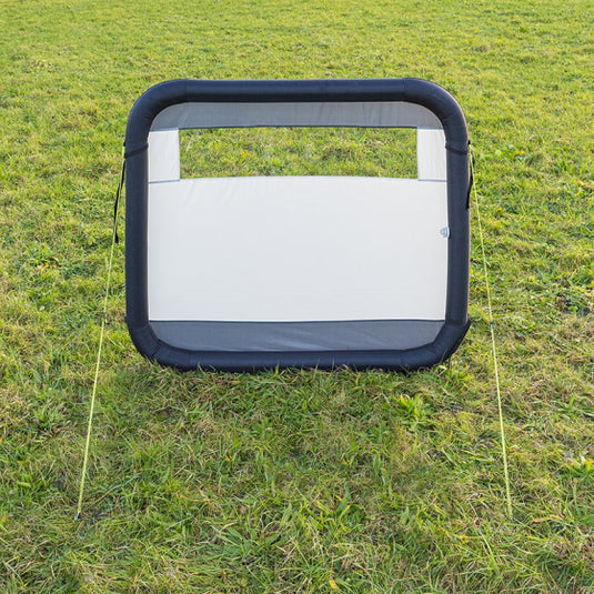 Proplus Windscherm opblaasbaar 160 x 140 cm lichtgrijs zwart