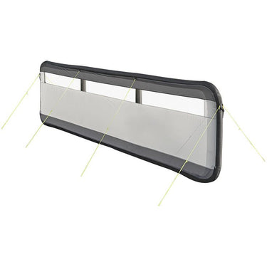 Proplus Windscherm opblaasbaar 480 x 140 cm lichtgrijs zwart