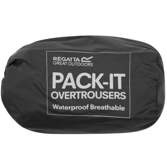Afbeelding laden in galerijviewer, Regatta Pack It O regenbroek dames zwart maat XL
