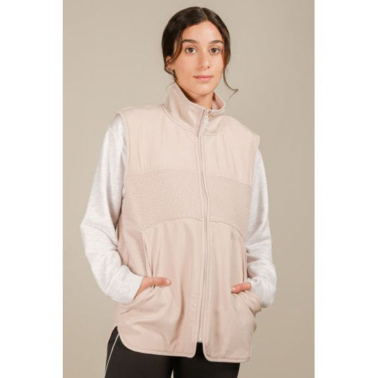Röhnisch Bodywarmer Corrine Pile dames polyester zachtroze mt XS