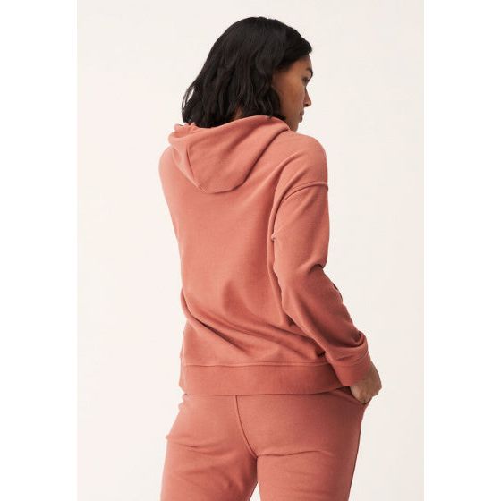 Afbeelding laden in galerijviewer, Röhnisch Hoodie Essential dames biologisch katoen oudroze mt XS

