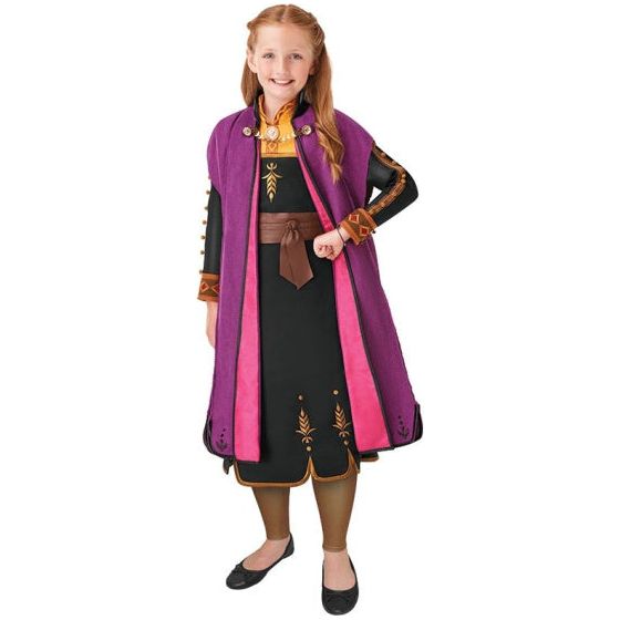 Afbeelding laden in galerijviewer, Rubie's Anna Frozen II verkleedpak paars 4-delig mt 104
