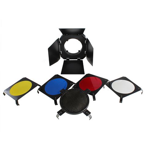 Afbeelding laden in galerijviewer, StudioKing Kleppenset SK-BD95 voor 9,5 cm Studioflitsers
